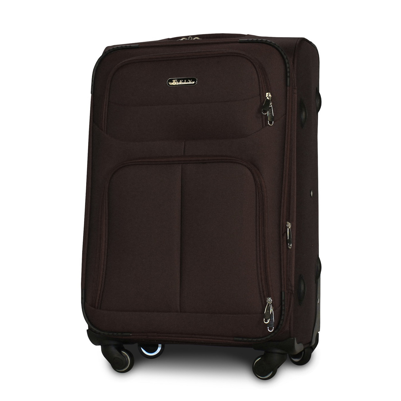 Чемодан тканевый Fly 8279 средний на 4 колесах 64х43х27 см 60 л Коричневый