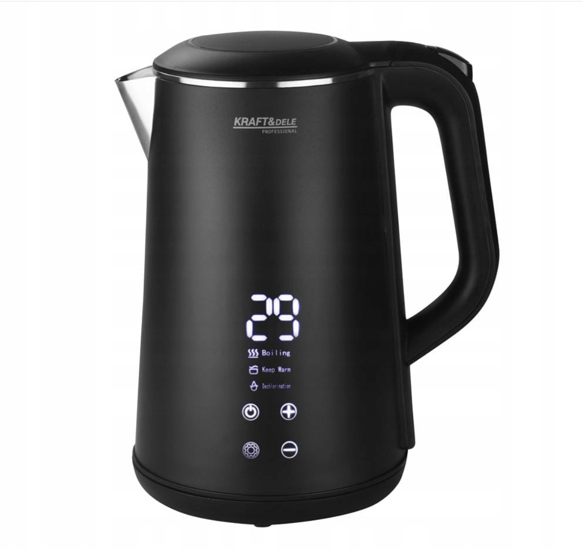 Електричний чайник з контролем температури Kraft&Dele KD4105 1,6 л 1500 Вт Чорний (KD4105)