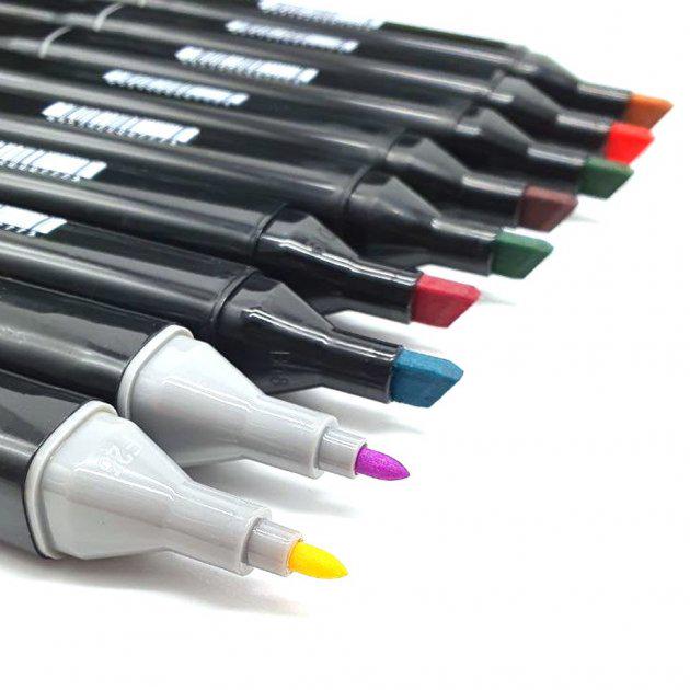 Набір двосторонніх маркерів TouchRaven на спиртовій основі з футляром 168 шт. Black (4-5-14788) - фото 4 Набір двосторонніх маркерів TouchRaven на спиртовій основі з футляром 168 шт. Black (4-5-14788) - фото 4