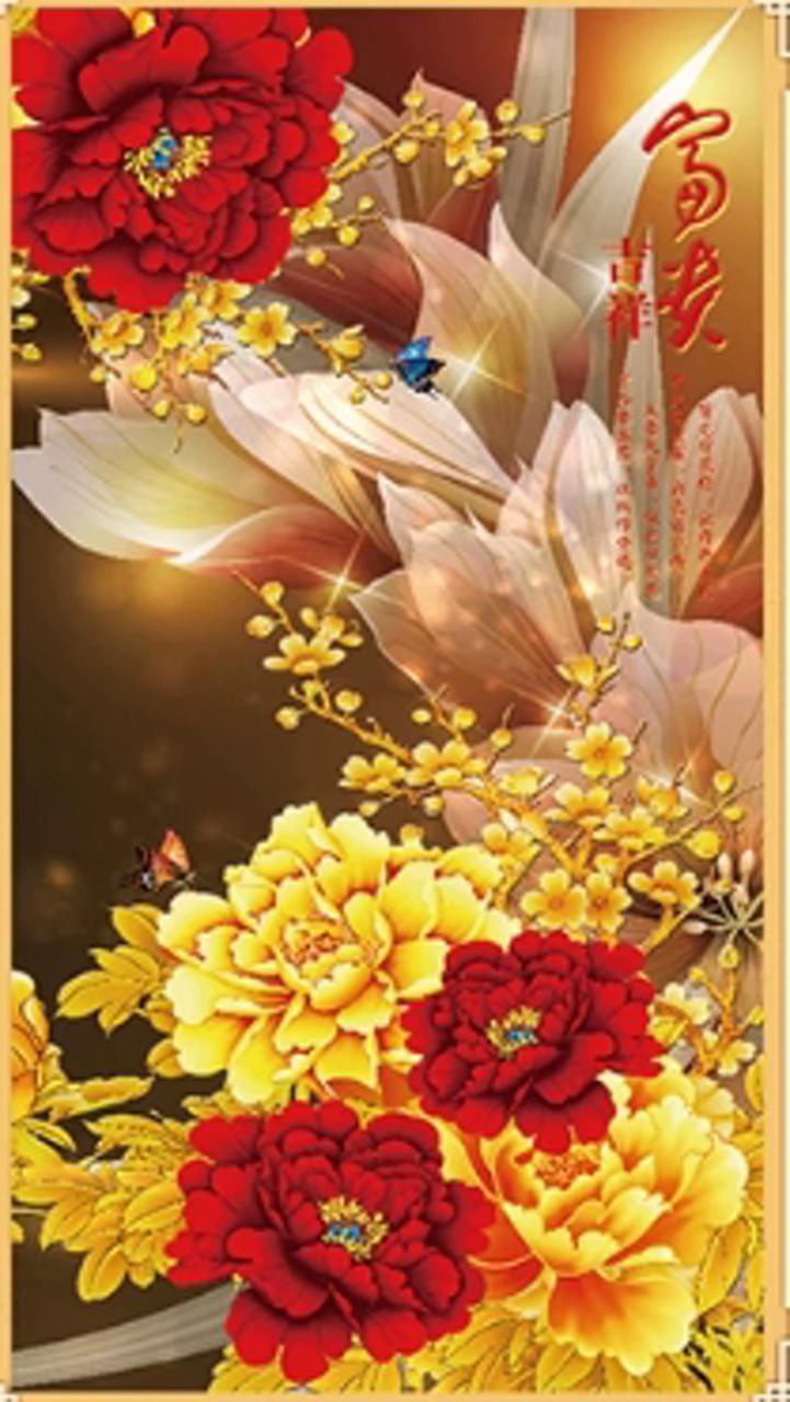 Набір для вишивання хрестиком Жовті півонії 78,5x40 см (4646)