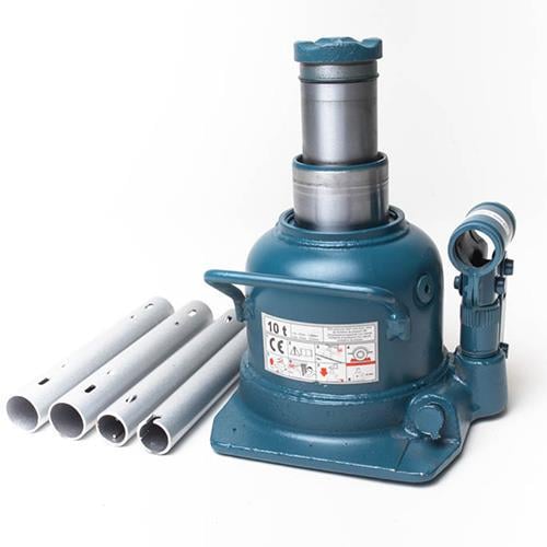 Домкрат бутылочный TH810002 профессиональный низкопрофильный двухштоковый 10 т 125-225 мм (TG TH810002)