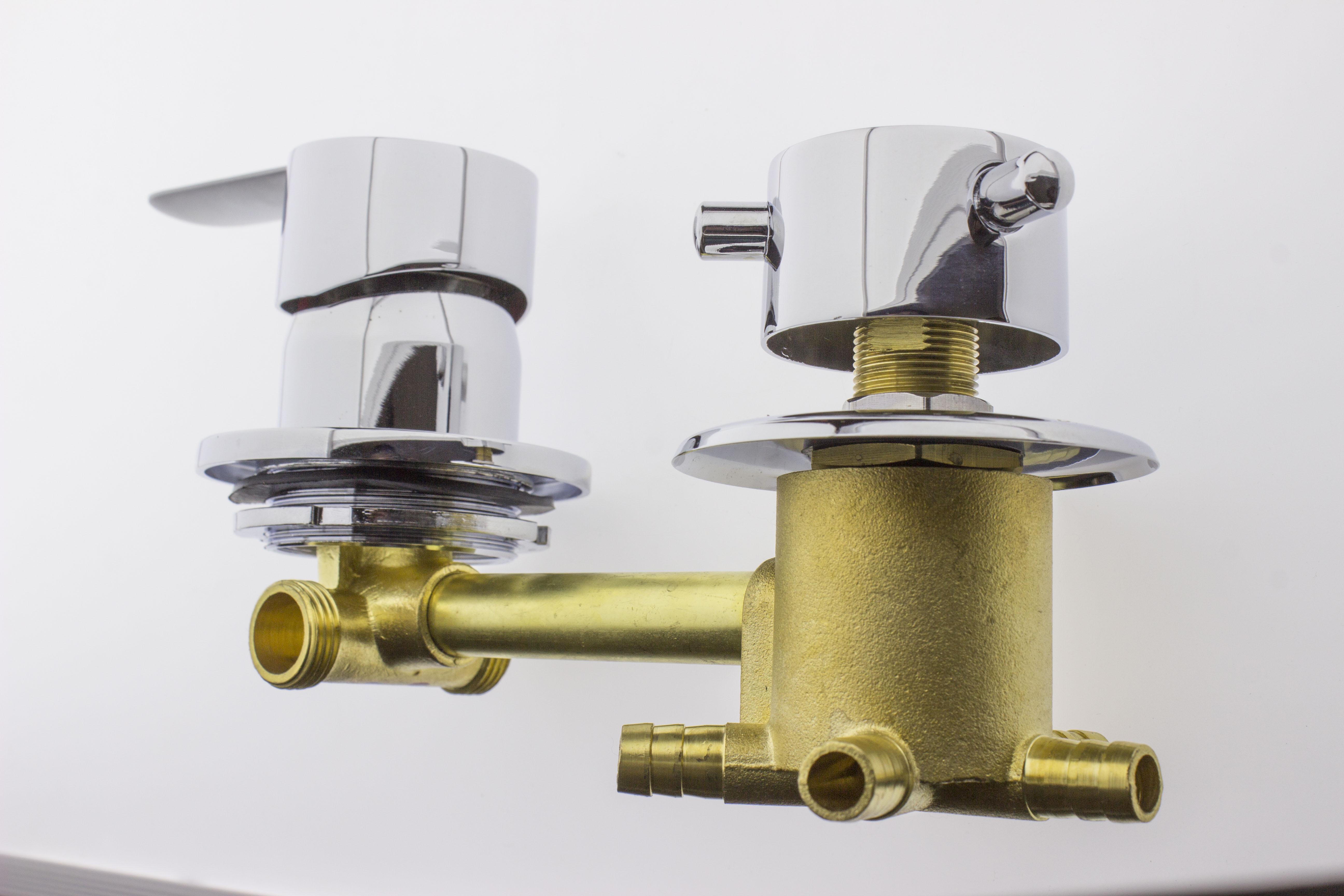 Змішувач для душової кабіни С-5\12 на п'ять положень з штуцерами і 12 см по центрам (12603765) - фото 5 Змішувач для душової кабіни С-5\12 на п'ять положень з штуцерами і 12 см по центрам (12603765) - фото 5