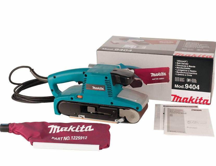 Ленточная шлифовальная машина Makita 9404 (1010Вт, 100 x 610 мм) шлифмашина с низким центром тяжести (4562)