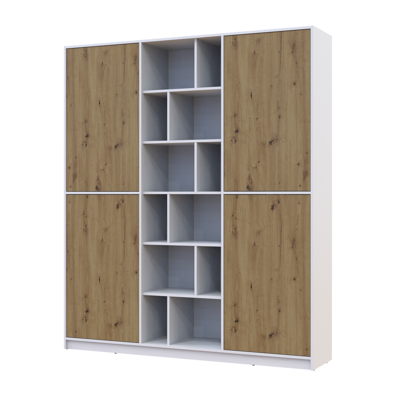 Шафа розпашна Doros Морган ДСП 180х40х210 см Білий/Дуб Артізан (44900398)