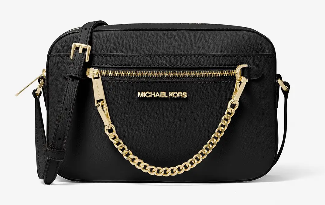 Сумка кросбоді Michael Kors Jet Set Large Saffiano Leather Чорний (MK000001) - фото 1