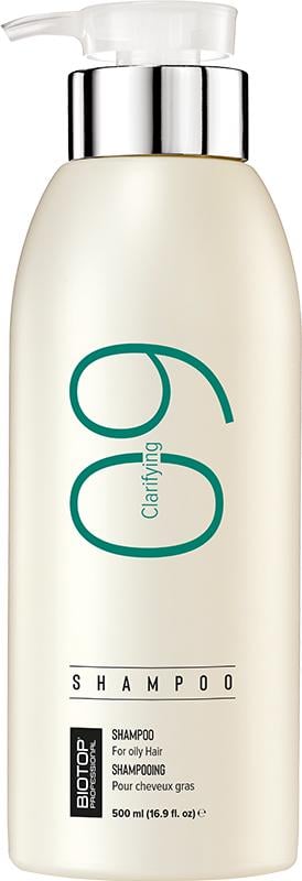 Шампунь очищающий BIOTOP 09 для жирных волос контроль себума и комфорт кожи головы 500 мл (46025)