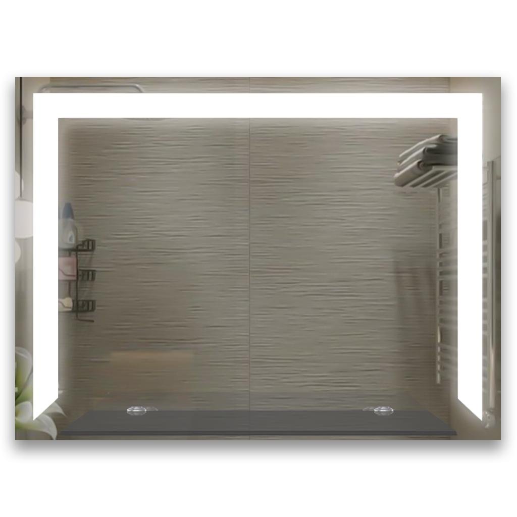 Дзеркало L SR-04 з LED підсвіткою/електричним підігрівом/поличкою 800х600 мм (11440584)