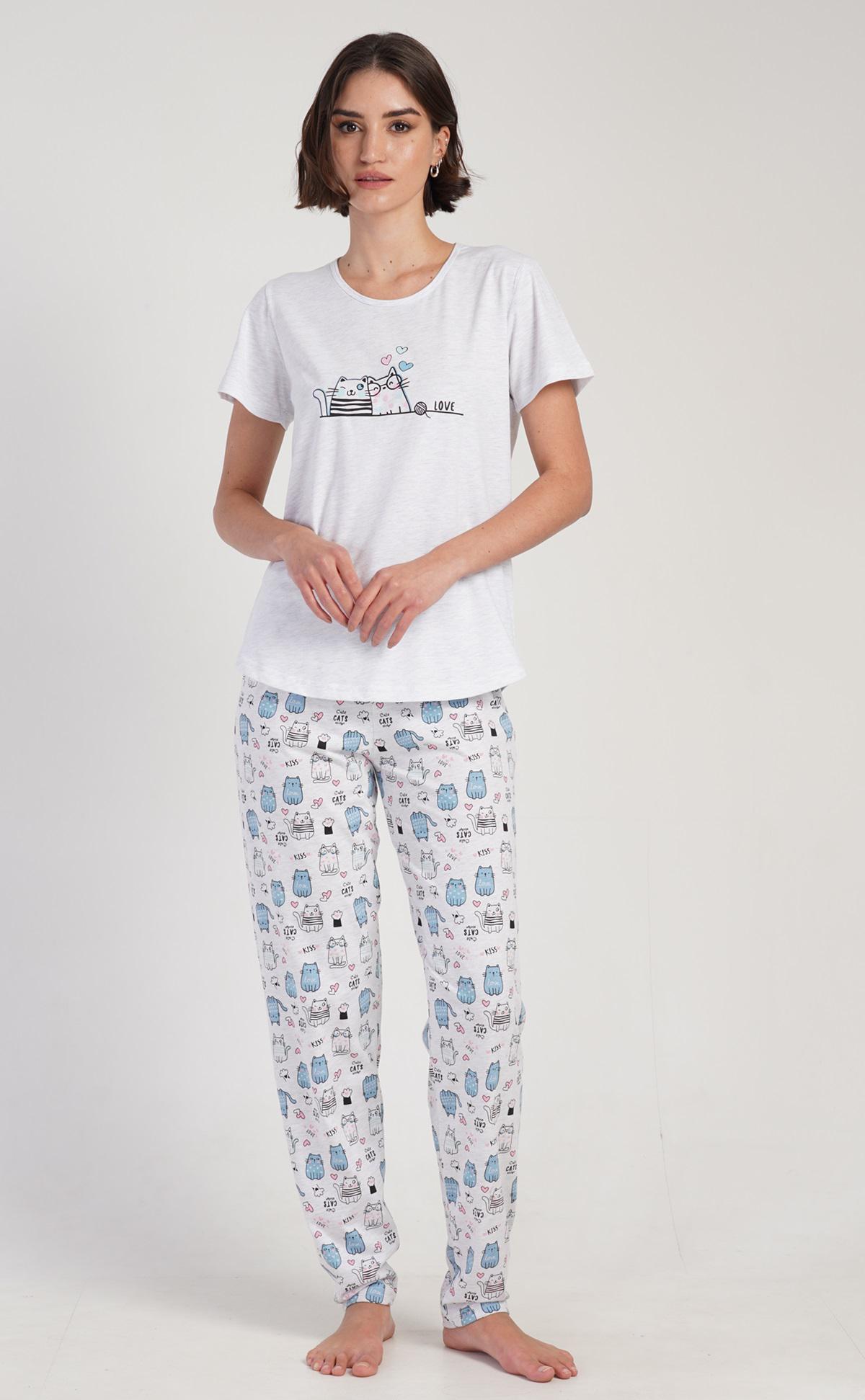 Піжама жіноча футболка та штани XL Vienetta Білий (311298)