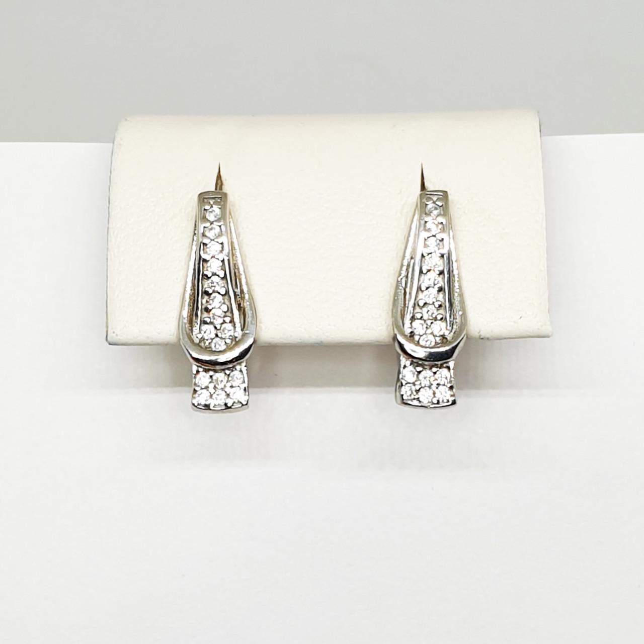 Серьги серебряные с кубическим цирконием 2,85 г (1579171192)