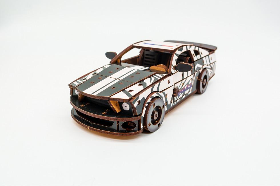 Пазл 3D із дерева механічний PuzzleOK Ford Mustang GT 162 деталі Білий - фото 2 Пазл 3D із дерева механічний PuzzleOK Ford Mustang GT 162 деталі Білий - фото 2