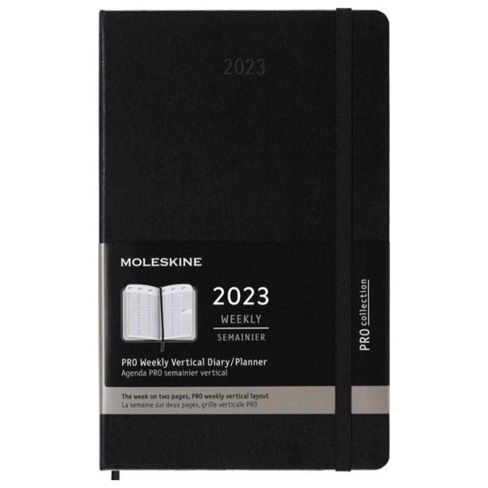 Еженедельник Moleskine вертикальный PRO 2023 средний Черный (DHB12PRO3Y23)