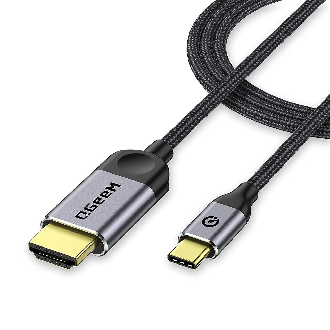 Кабель QGeeM підключення планшета та телефону з type С до монітора HDMI 2 шнур для трансляції 120 см (2317878135) - фото 1