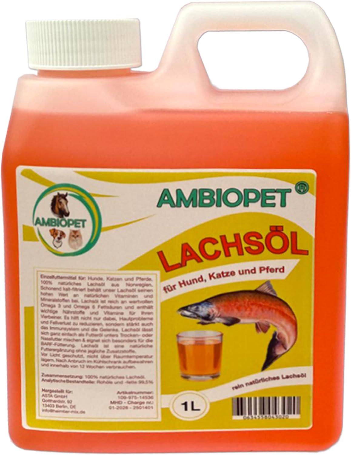 Масло лососевое Ambiopet для собак кошек/лошадей 1 л (27732994)