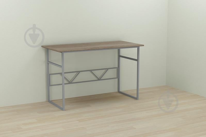 Компьютерный стол Ferrum-decor Раян 75x140x70 серый ДСП Дуб Сонома Труфель 16мм