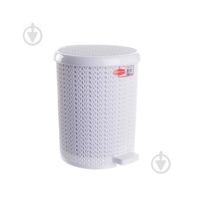 Ведро для мусора с педалью Senyayla 15 л Белое
