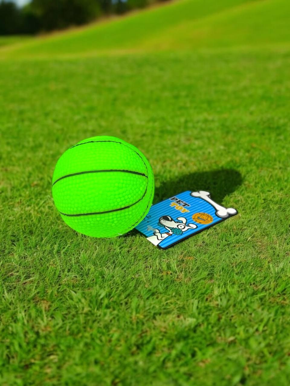 Игрушка в форме мячика резиновая Idea для животных со встроенной пищалкой при сжатии 7х7 см Зеленый (7813885SP) - фото 3 Игрушка в форме мячика резиновая Idea для животных со встроенной пищалкой при сжатии 7х7 см Зеленый (7813885SP) - фото 3