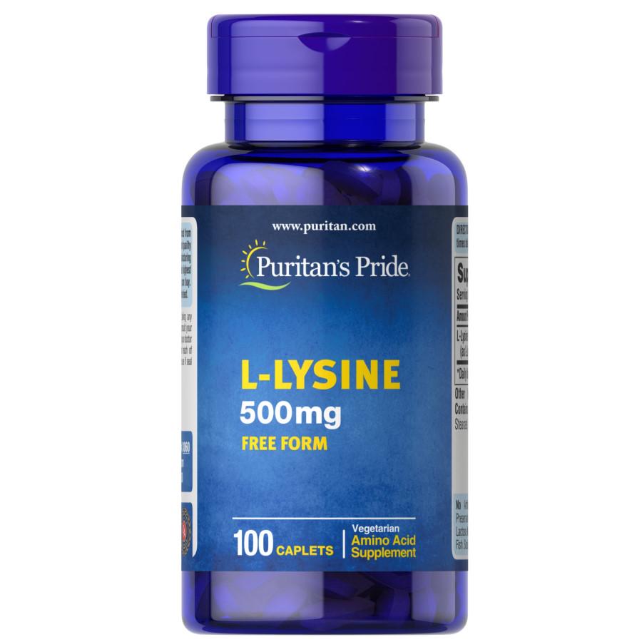 Амінокислота Puritan's Pride L-Lysine 500 мг 100 каплет (8028)