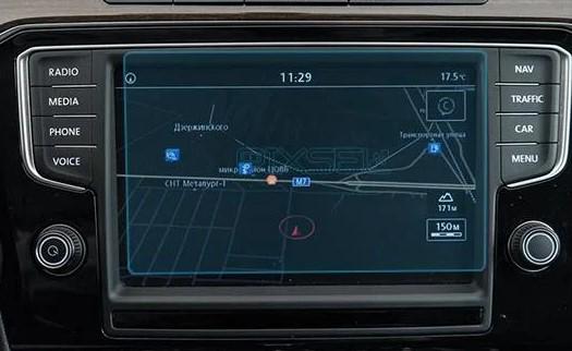 Защитное стекло Pixsel гибридное матовое на монитор Volkswagen PASSAT-7,9" 2015-2019