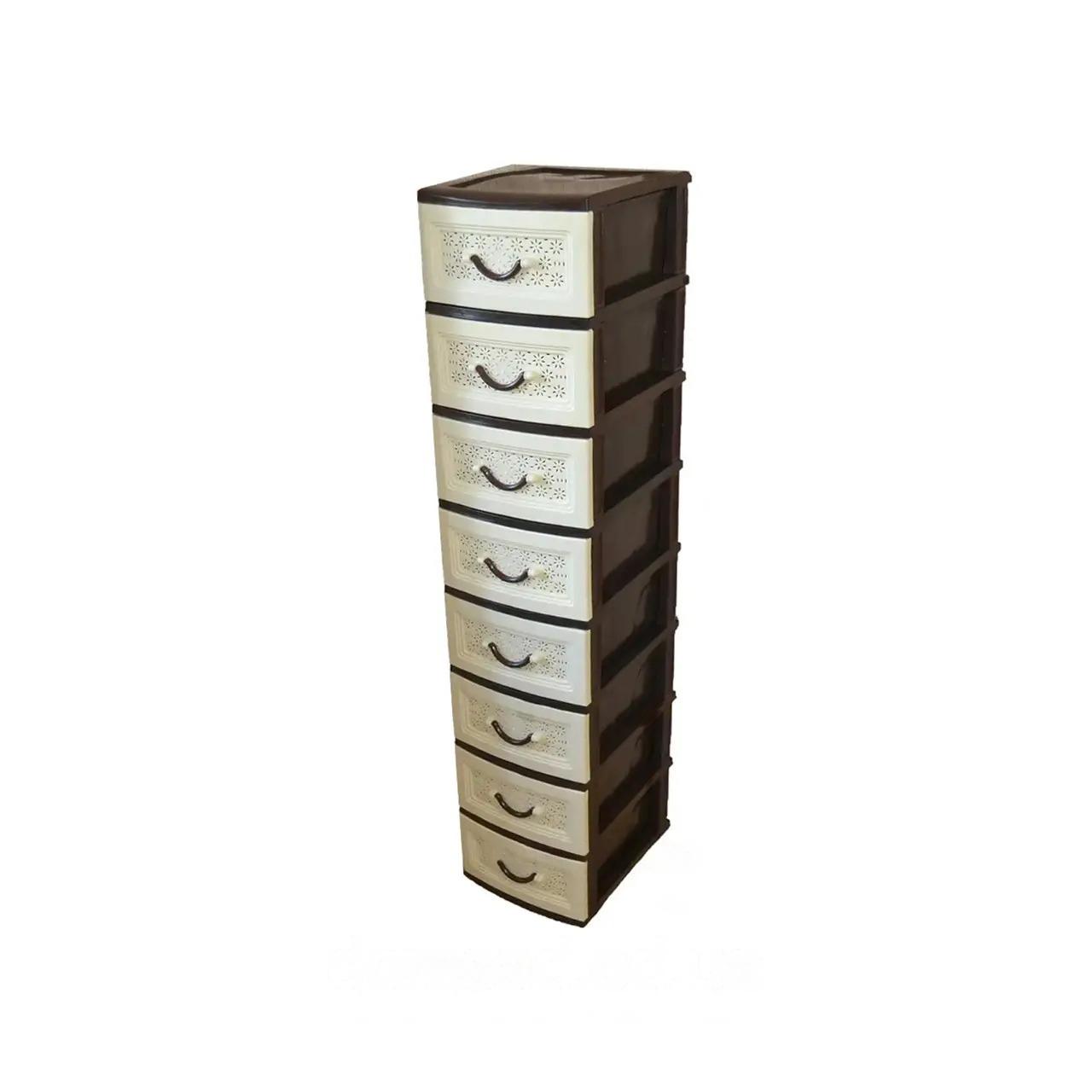 Комод пластиковий Life 8 ящиків 162х35х45 см