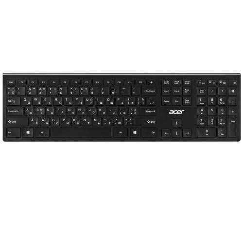 Клавіатура Acer ZL.KBDEE.011 OKR020 WL EN/UKR/RU USB Чорний (13464694) - фото 1