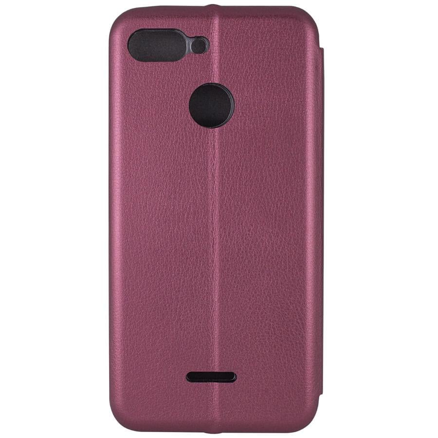 Кожаный чехол (книжка) Classy для Xiaomi Redmi 6 Бордовый - фото 3