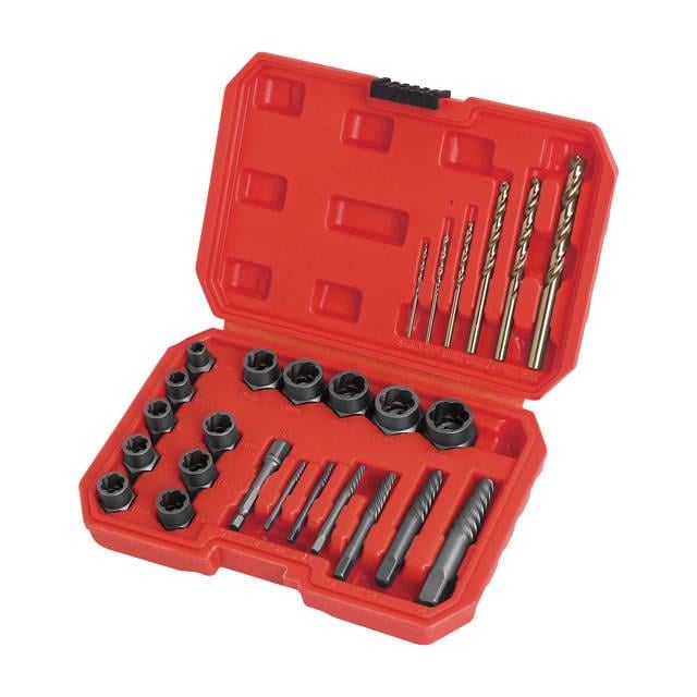 Набор экстракторов и сверл для поврежденных болтов/гаек Intertool SD-8009 26 шт,