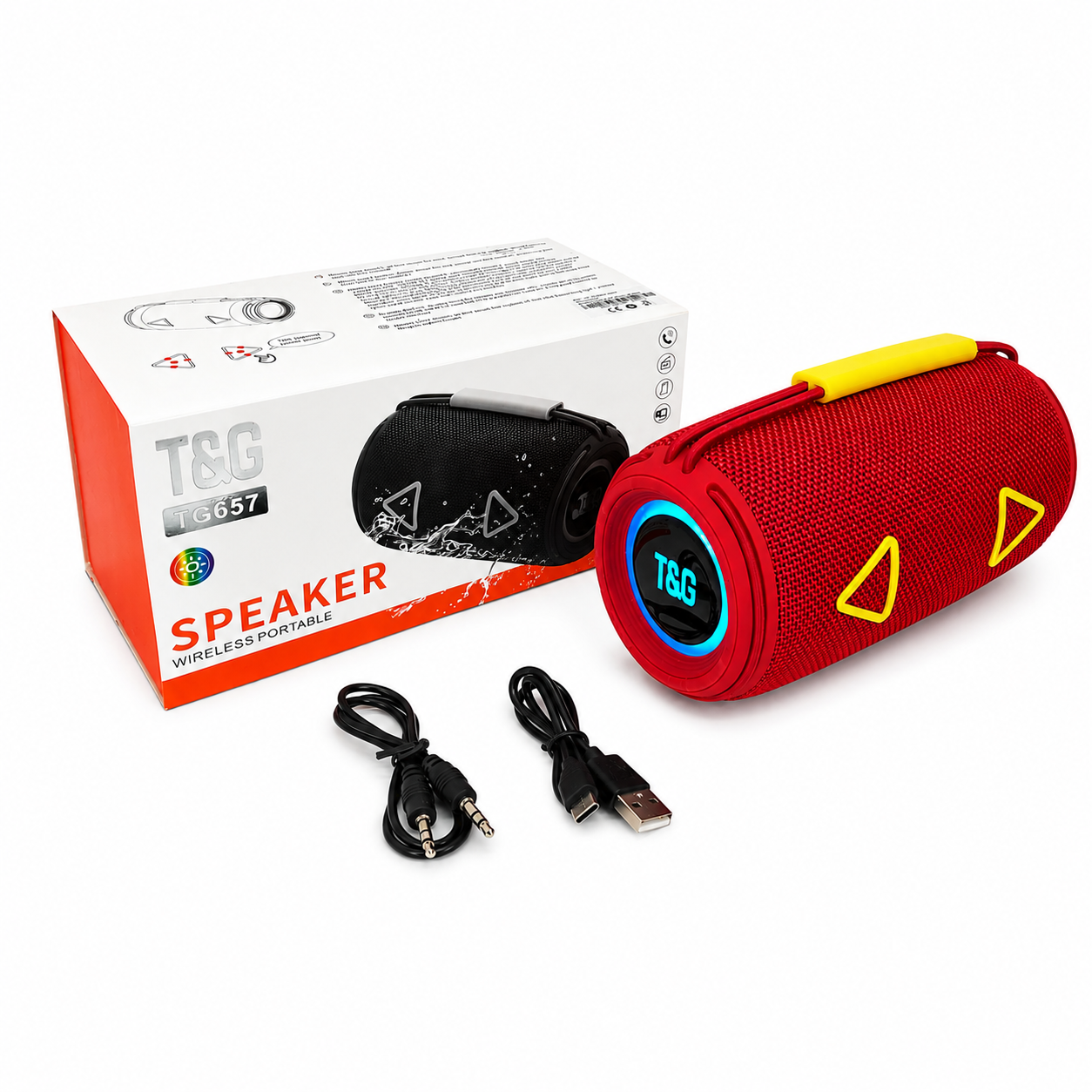 Портативна колонка T&G TG657 Bluetooth Red