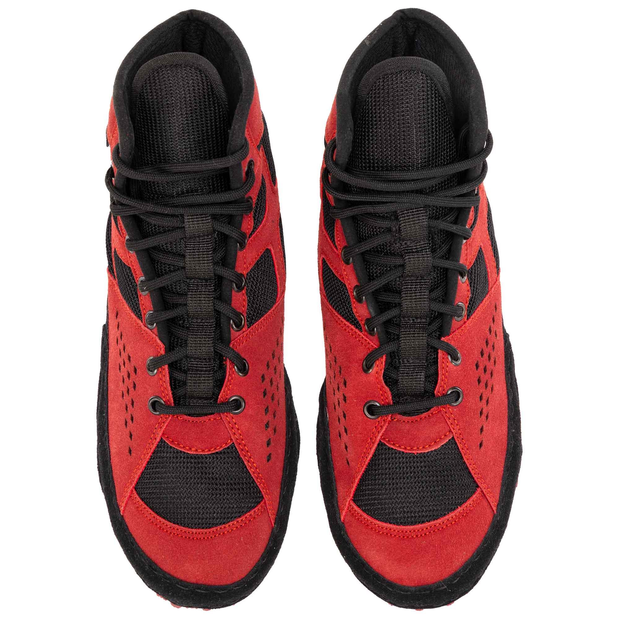 Борцовки FISTRAGE VL-4565 верх замша/низ нескользящая резина р. 33/20,5 см Бордовый/Черный (6936116104740) - фото 3