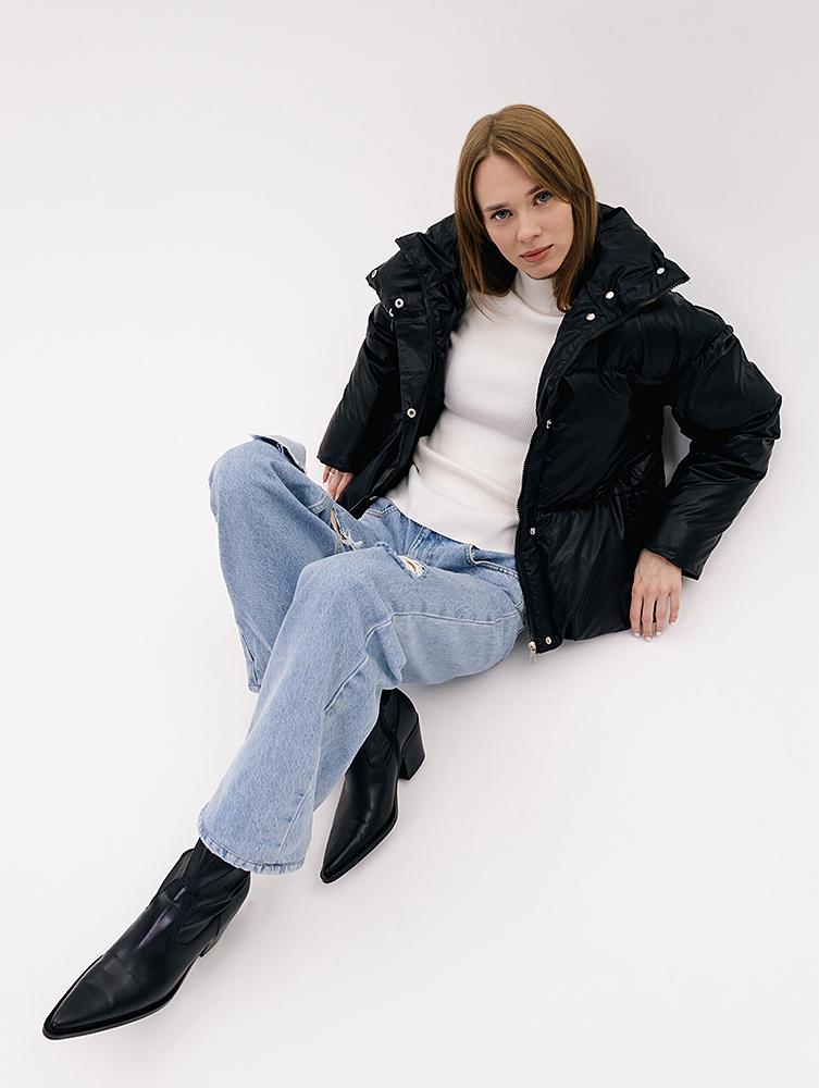 Куртка женская р. 44 Черный (SKT000917992) - фото 2 Куртка женская р. 44 Черный (SKT000917992) - фото 2