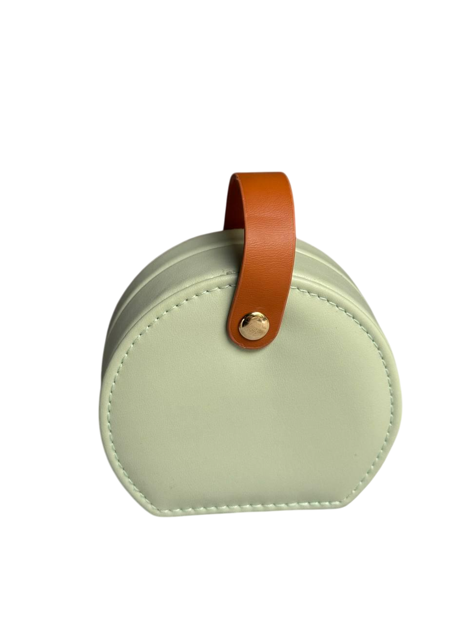 Шкатулка-органайзер для украшений YIWU HP-5-31GR экокожа дорожная на кнопке 10х9х4,5 см Оливковый (HP-5-31GR)