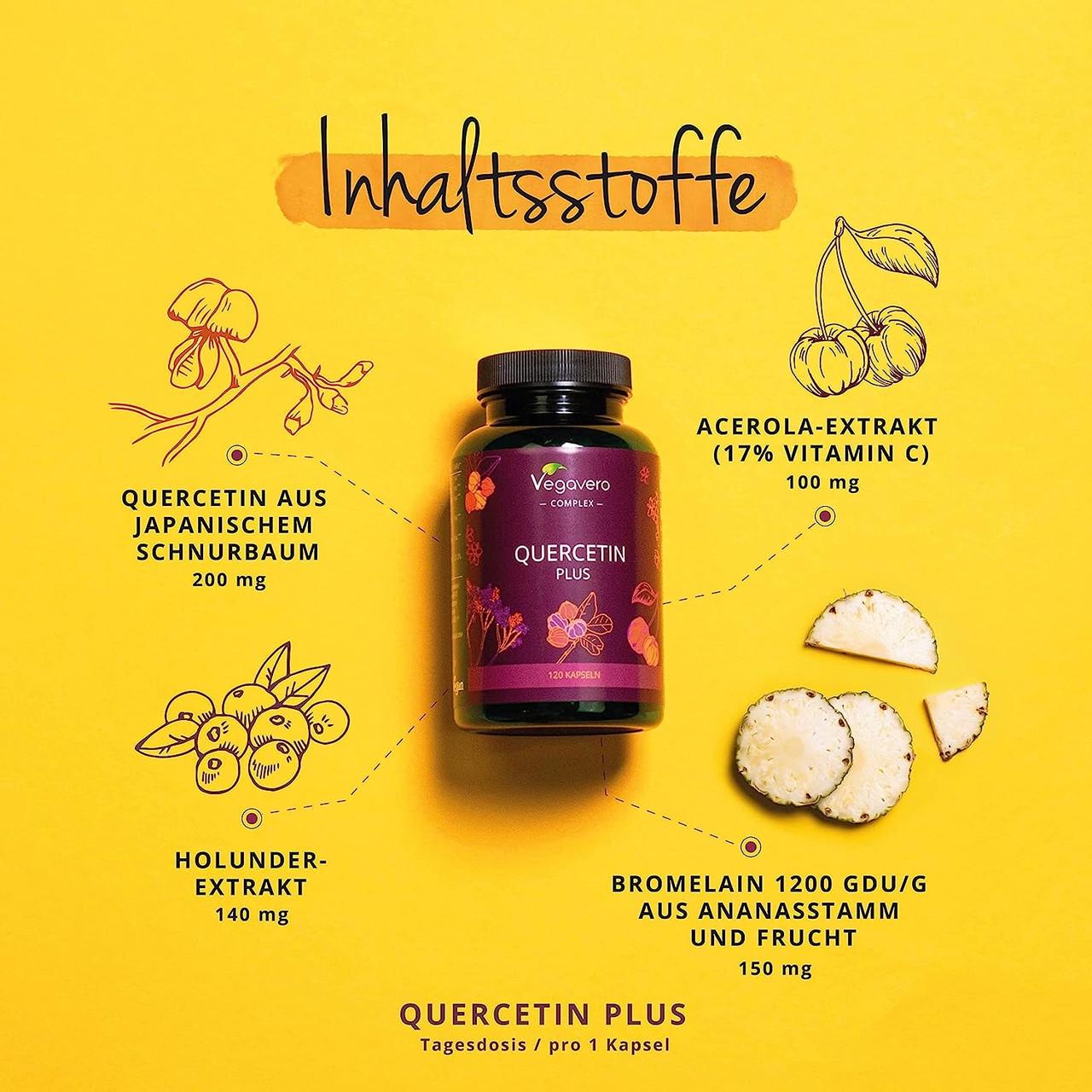 Витамины для иммунитета Vegavero Кверцетин Бромелайн Комплекс 120 капс. (50094851v) - фото 2 Витамины для иммунитета Vegavero Кверцетин Бромелайн Комплекс 120 капс. (50094851v) - фото 2