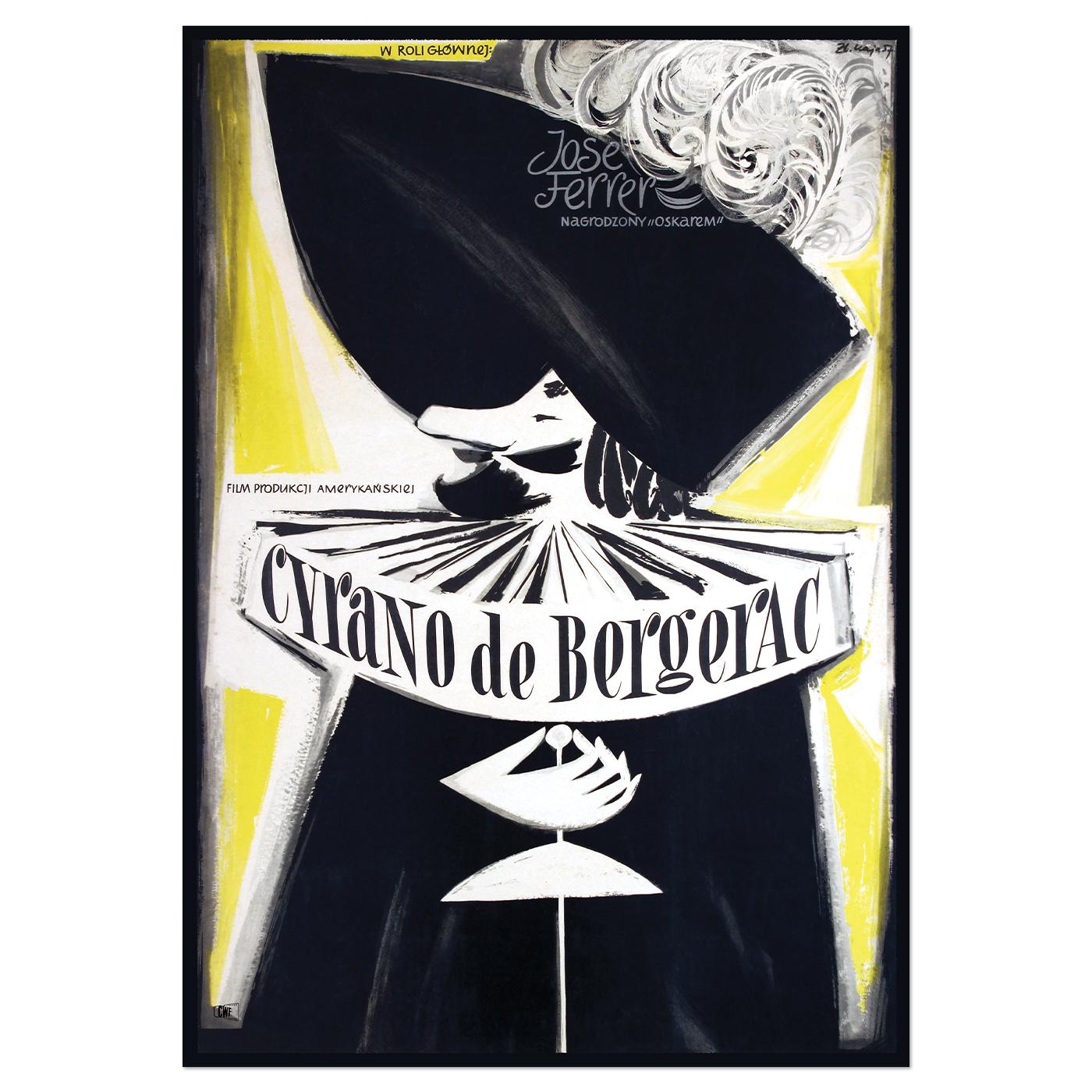 Плакат вінтажний Сірано де Бержерак 1957 60x86 см (0253)