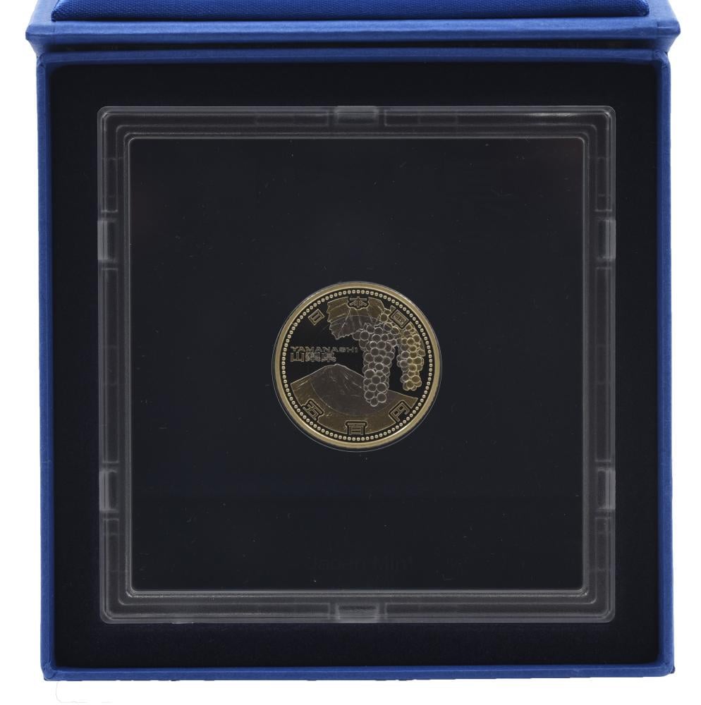 Коллекционная монета Япония 500 иен 2013 биметалл Proof Префектуры Яманаси в сувенирной упаковке (М21357)