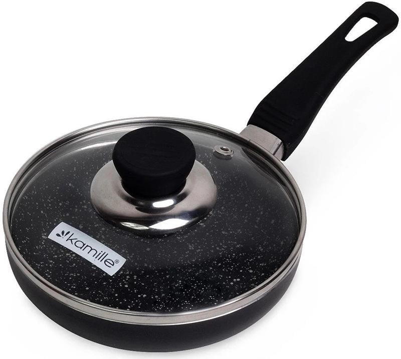 Набор сковородок Kamille Velbert блинная Ø 22 см и сковорода Ø 14 см с крышкой (KM-0615MR)