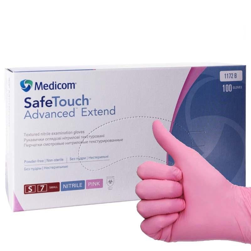 Перчатки одноразовые SafeTouch Advanced Extend M Pink (3752)