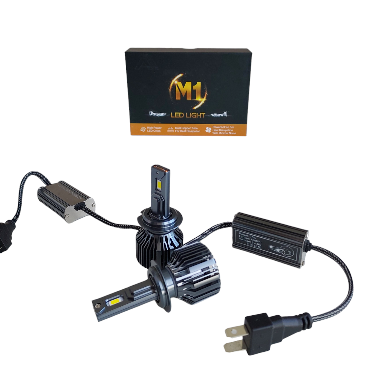 Лампы светодиодные Boorin H7 6000K 75W 7500lm 2 шт. (23297066)