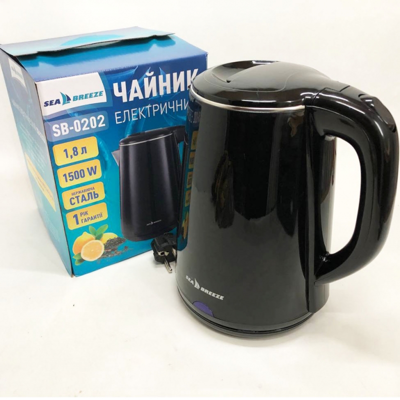 Электрочайник-термос SeaBreeze SB-0202 1,8 л 1500 Вт (tf5916) - фото 6 Электрочайник-термос SeaBreeze SB-0202 1,8 л 1500 Вт (tf5916) - фото 6
