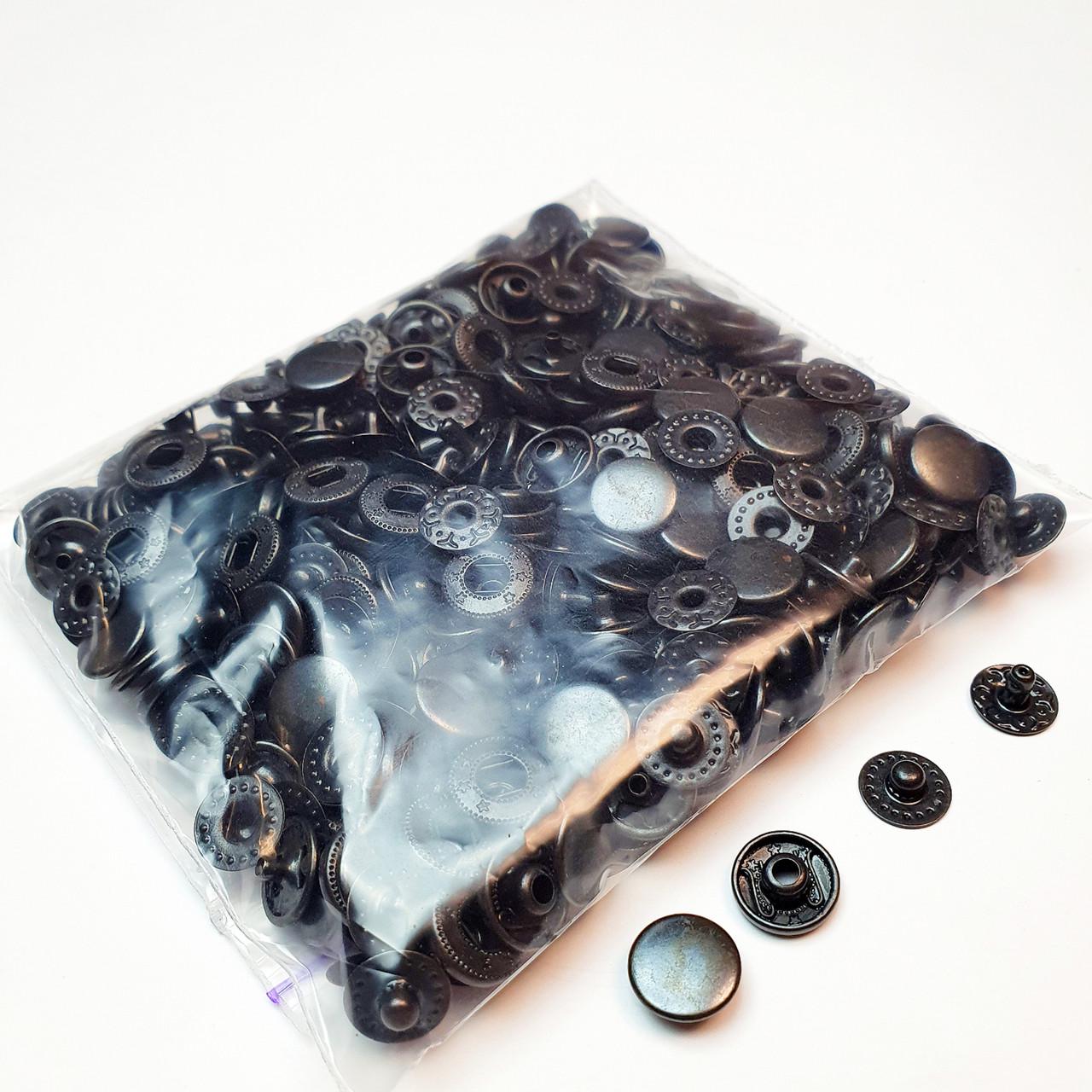 Кнопка металева Strong Alfa VT-2 10,5 мм 100 шт. Оксид