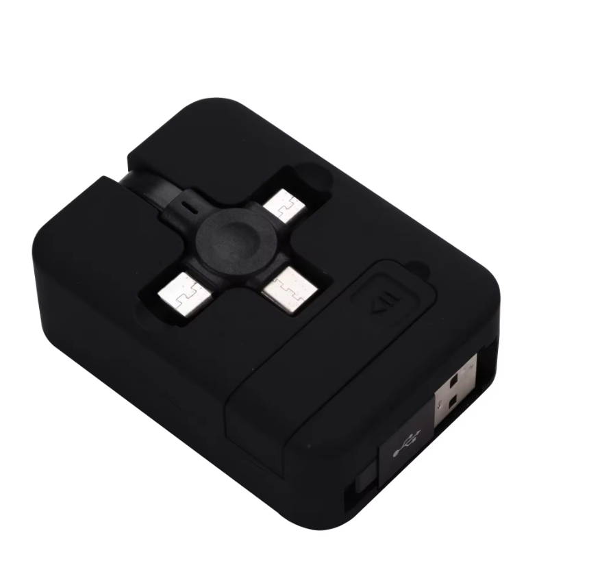 Мультикабель 3в1 для швидкої зарядки з USB-конектором і тримачем для телефона Micro-USB IOS Type C