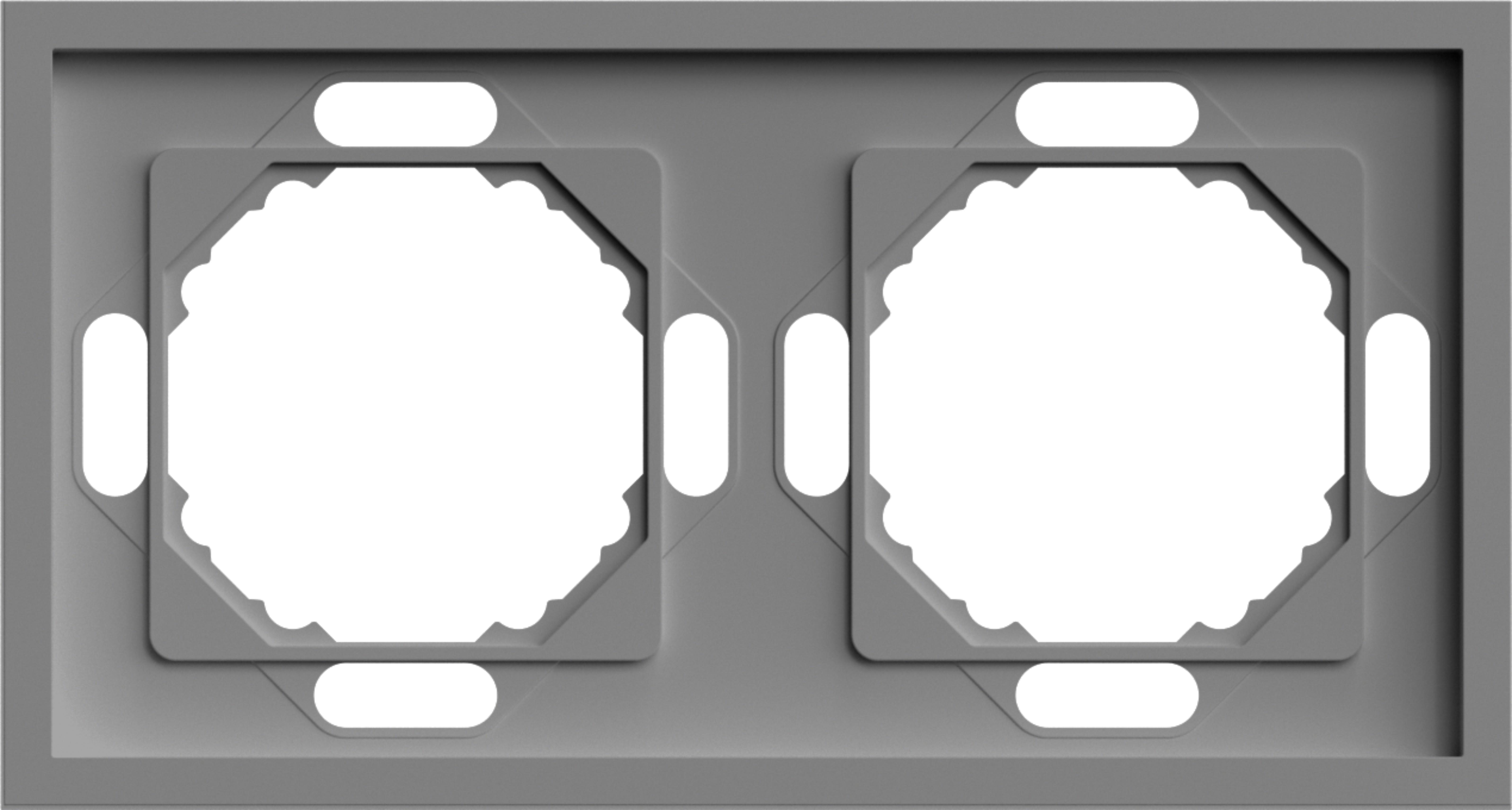 Рамка двойная ARDERO Soft универсальная Серый (EF102-G)