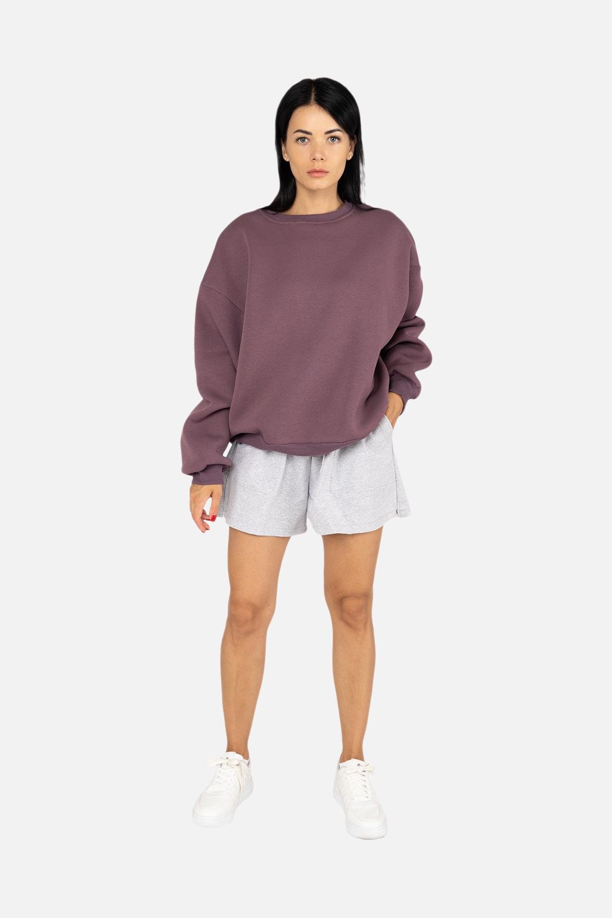 Свитшот женский ЦБ-00254559 р. 48 Фиолетовый (SKT001004611)