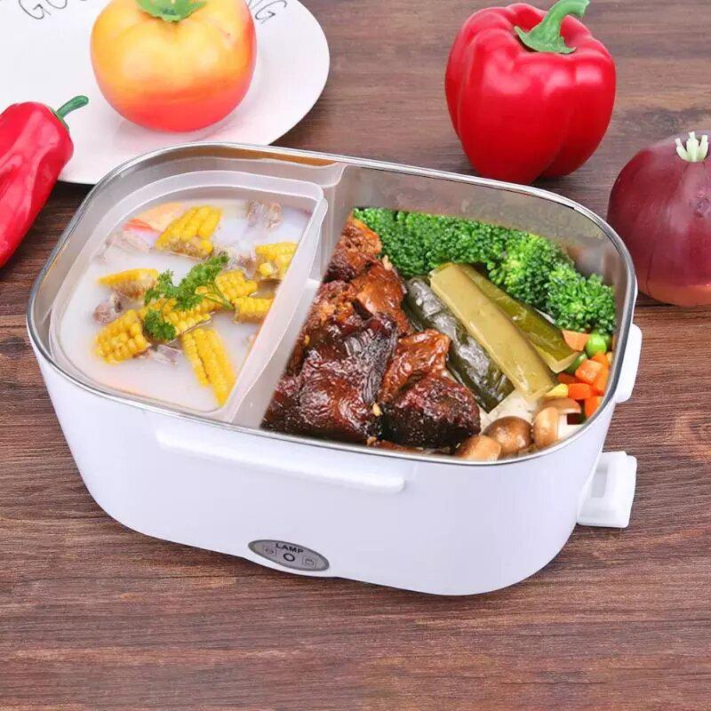 Електричний ланч-бокс Lunch Heater Box з підігрівом 220 В Рожевий (1219) - фото 7