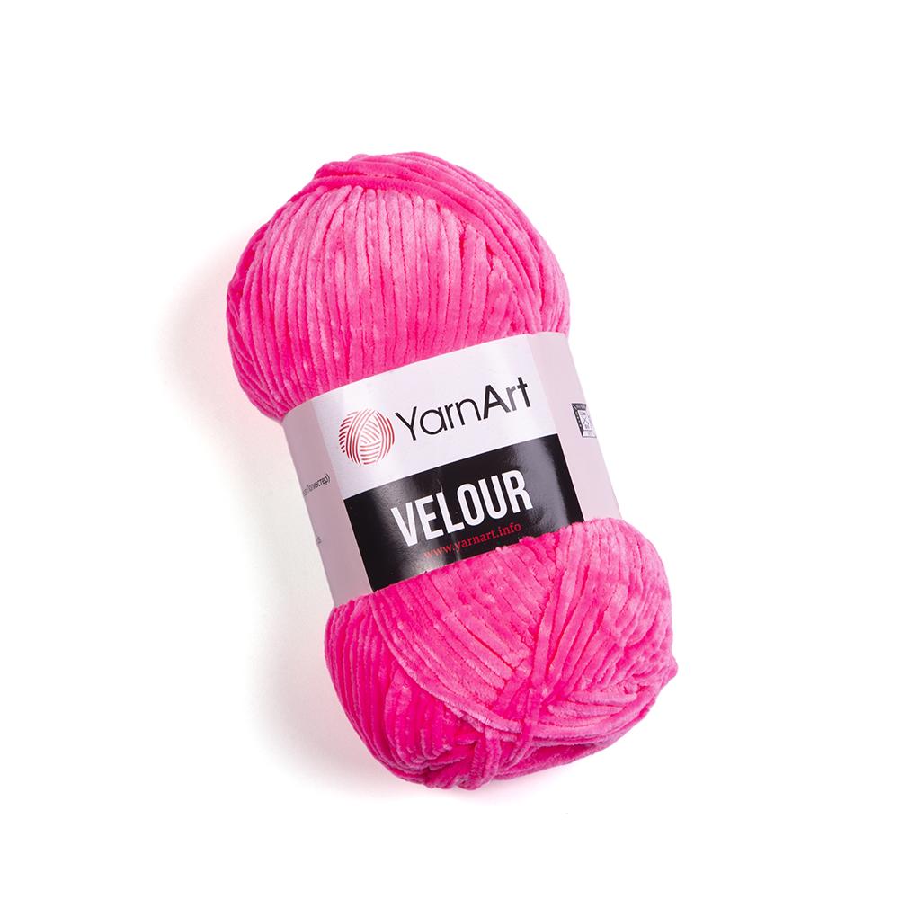 Пряжа велюровая YarnArt Velour 860 малиновый (2420)