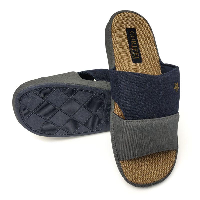 Тапочки домашние мужские Корифей летние Звезда 31685 p. 45 29-29,5 см Серый