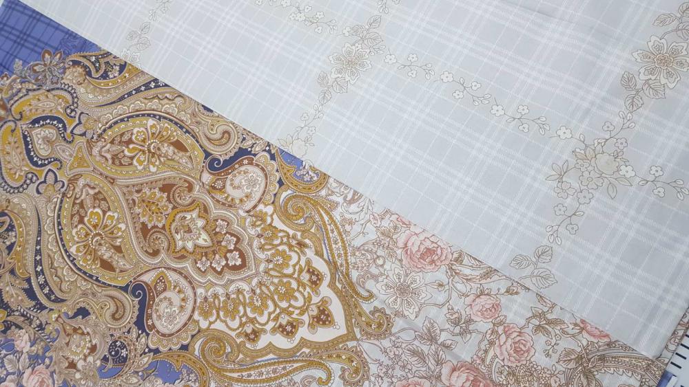 Комплект постельного белья Комфорт текстиль Перкаль Ребекка 180x215 см Двуспальный с простынью на резинке 70x70 см ( КТ_pvu_1856_39_70x70 ) - фото 2