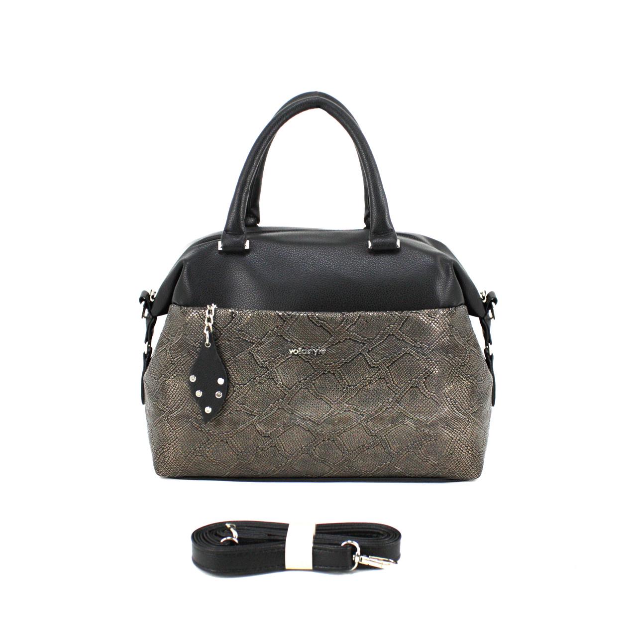 Сумка-саквояж женская VOILA 7837036 Черный с бронзой