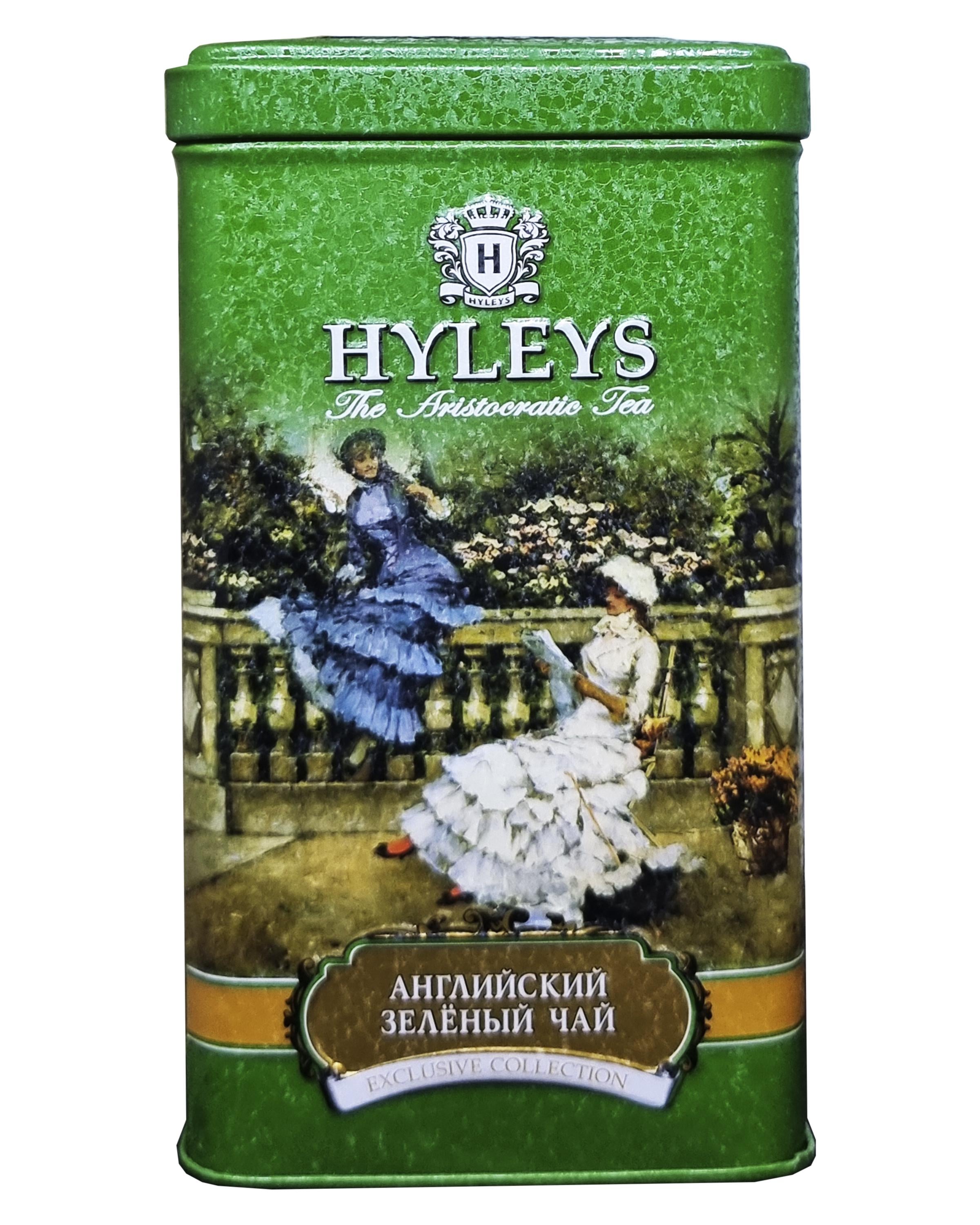 Чай зеленый Hyleys Английский крупнолистовой чай в металлической банке 100 г (56782)