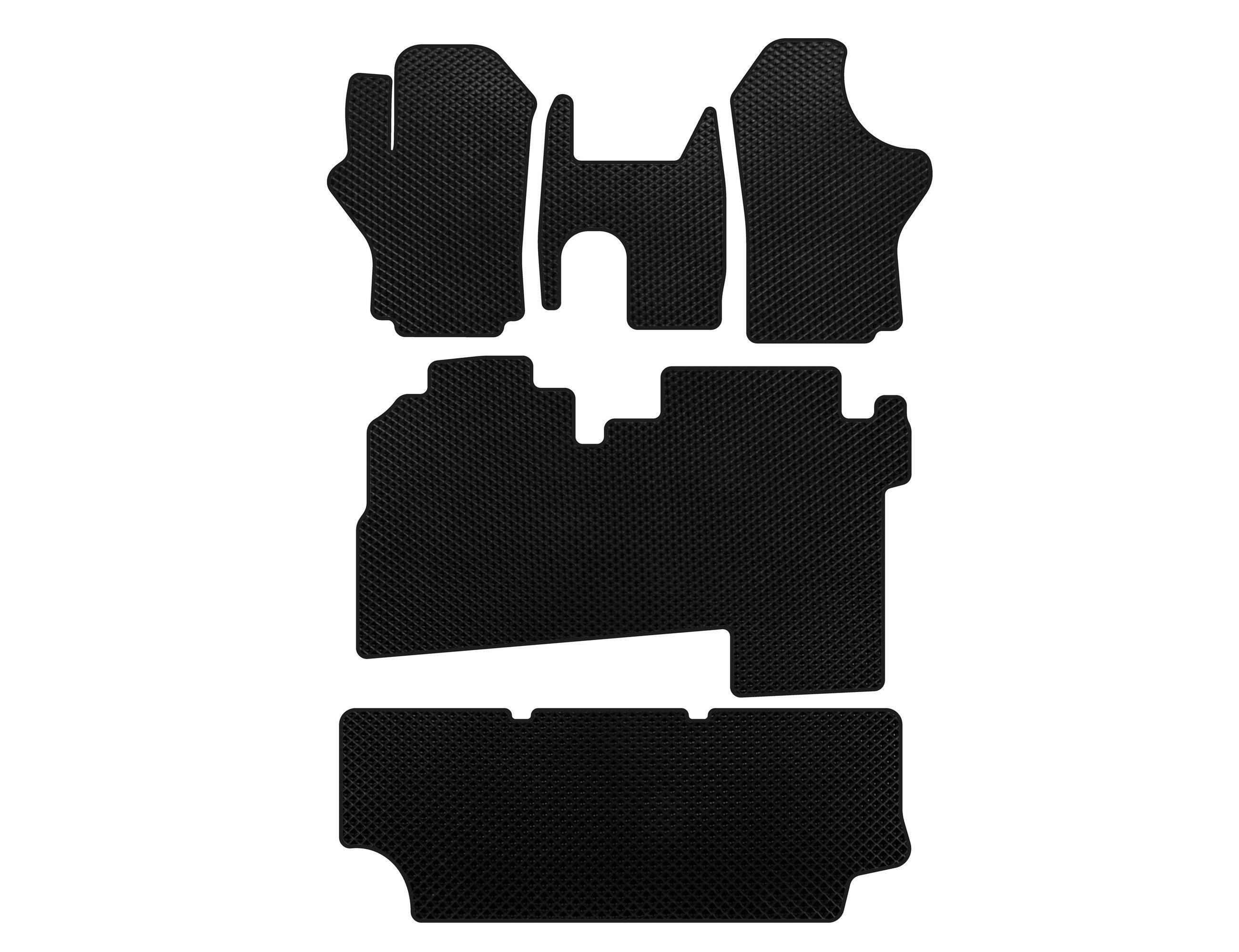 Коврики EVA Digital Designs для Hyundai H200 H1 Starex 1998-2007 гг. 3 ряда 8-местный этилвинилацетат Черный