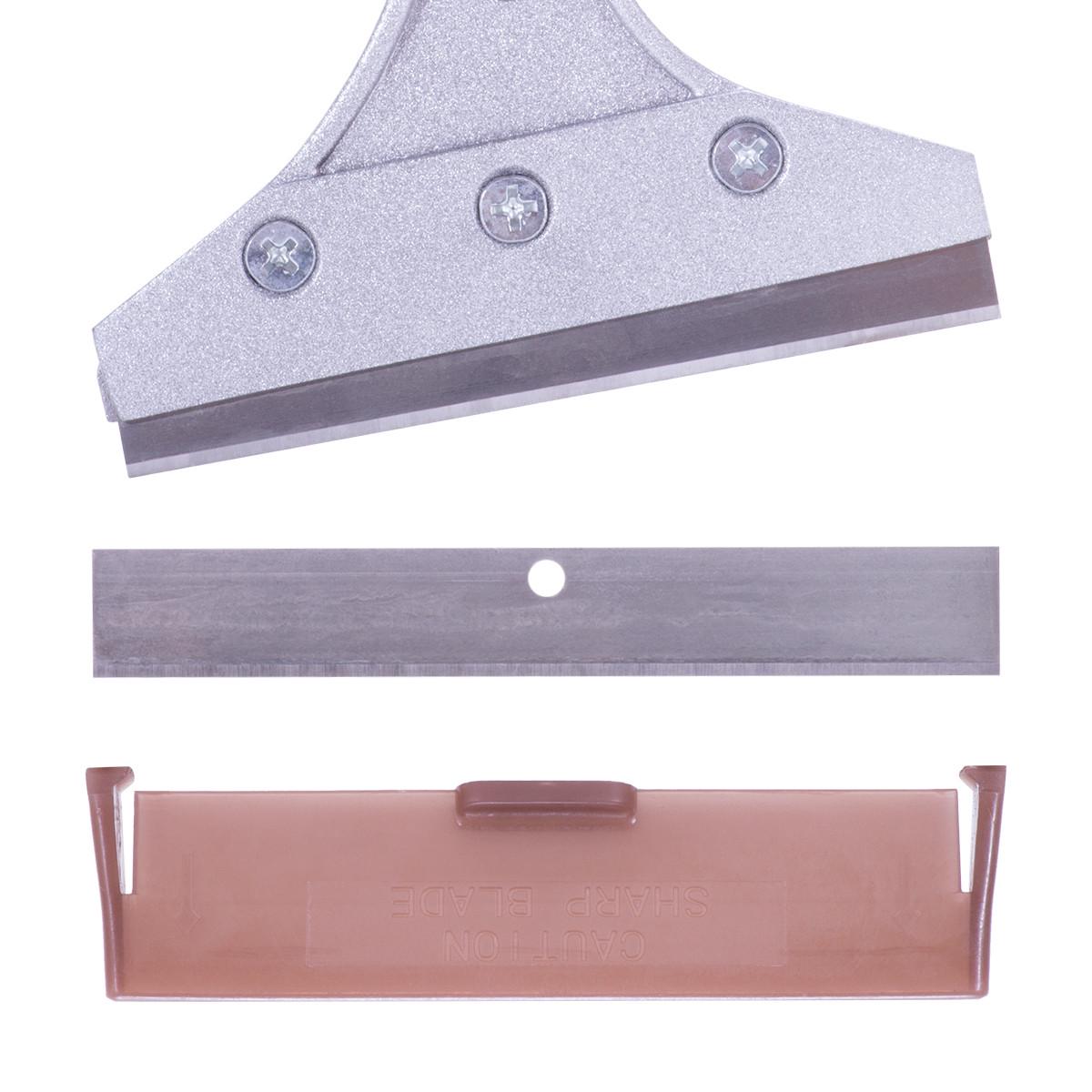 Скребок Kamille для чистки стеклокерамических поверхностей 28х10х2 см из алюминия (KM-7803) - фото 6