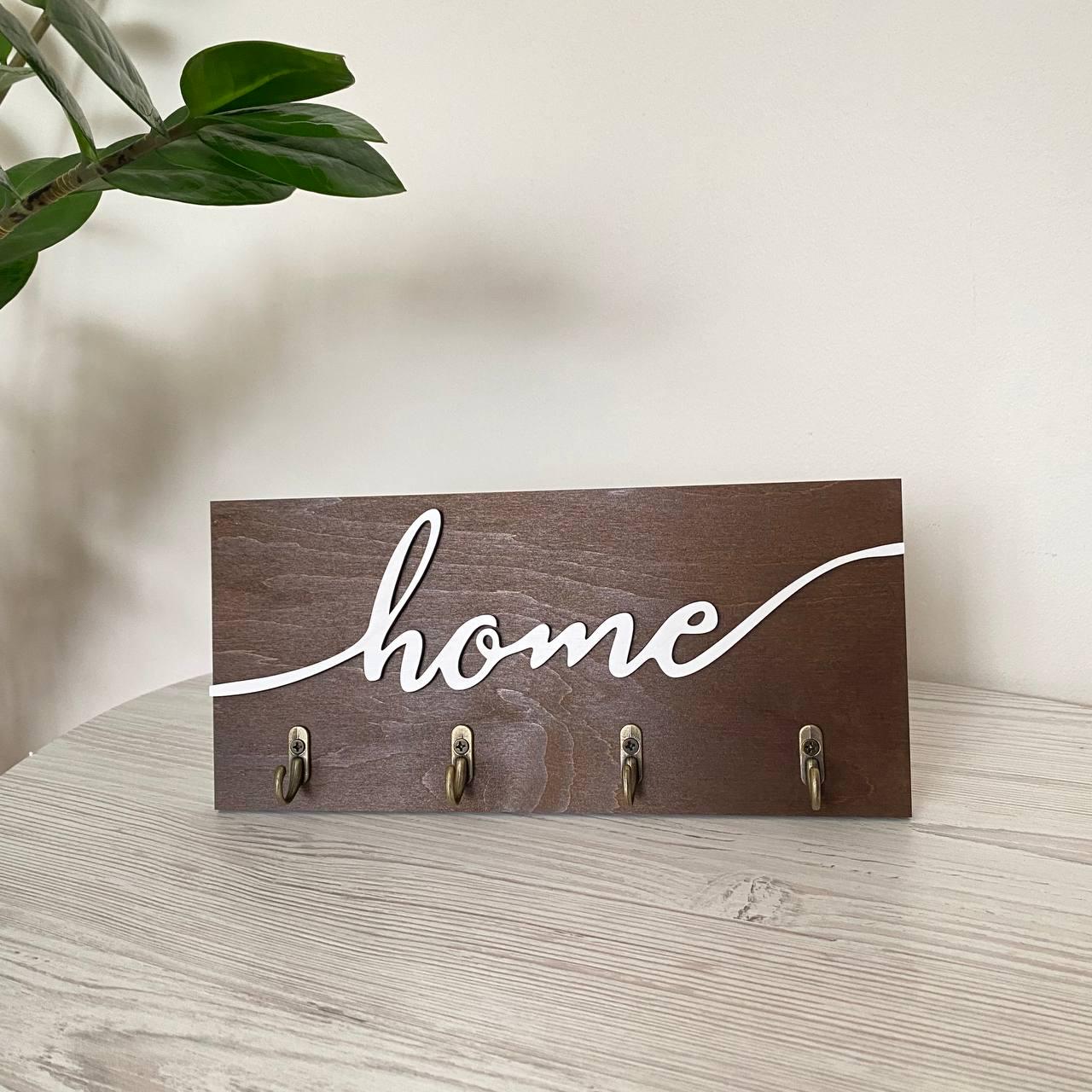 Ключница Wooden House на 4 крючка 25х12 см (01136)